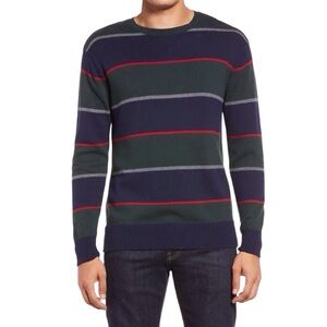 Rails Mens Kent Rugby Striped Wool Blend Sweater Blue Green Size XL